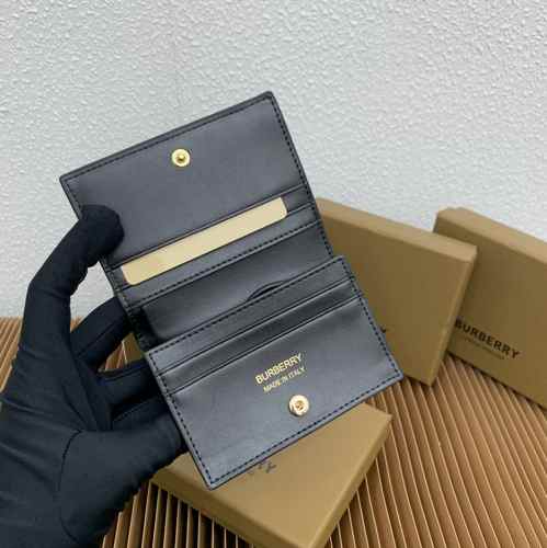 チェック カードケース バーバリー 財布 コピー コンパクト ウォレット ブラック