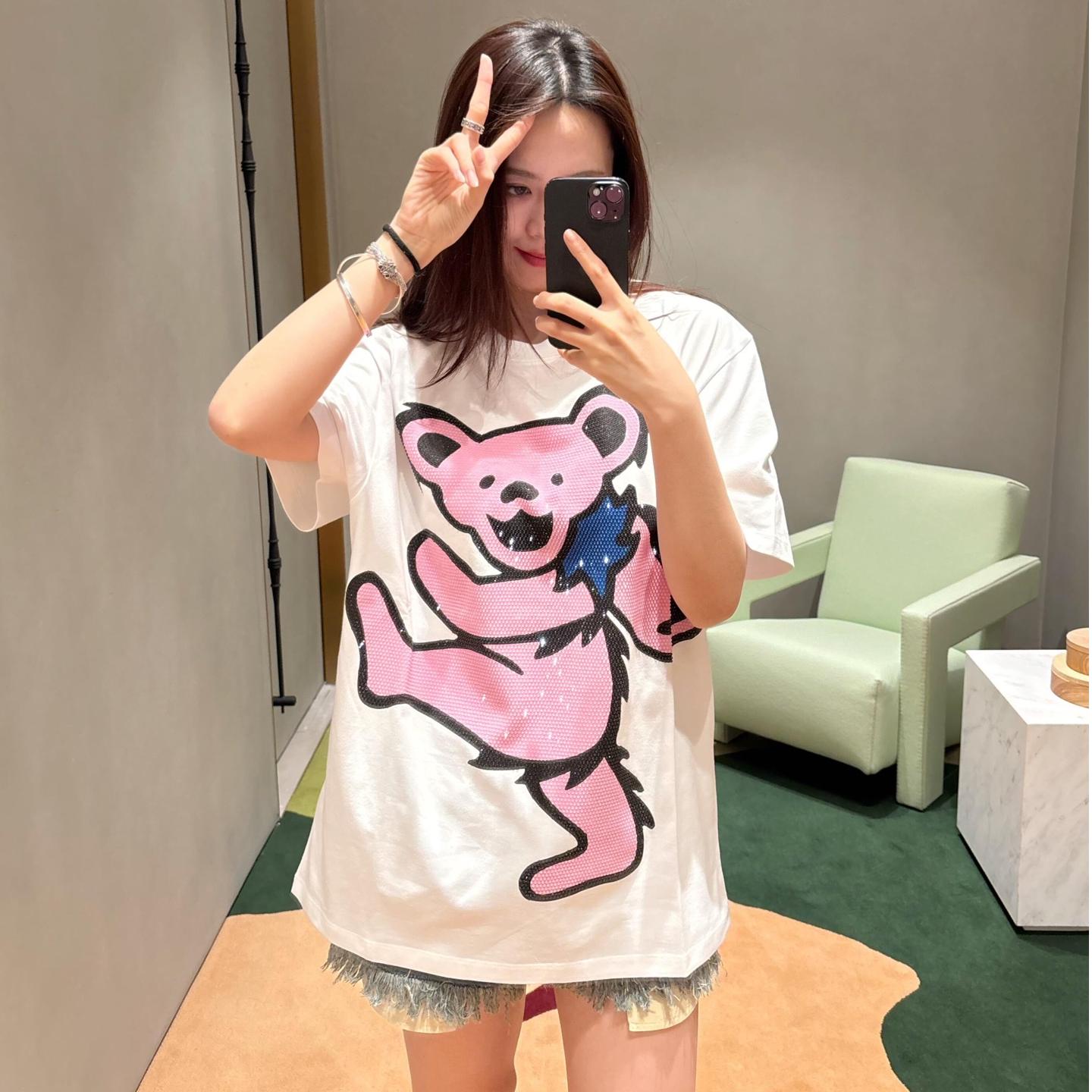 ユニセックス 可愛い おしゃれ 半袖Tシャツ ロエベ Tシャツ コピー コットン