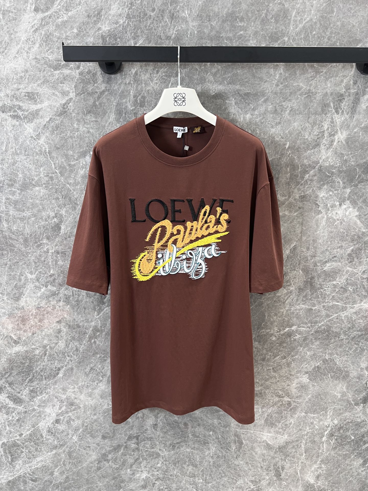 コットン ルーズフィット 半袖Tシャツ ロエベ Tシャツ コピー ユニセックス