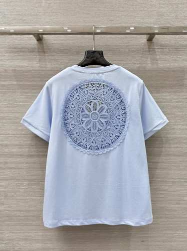 カジュアル 合わせやすい レース Tシャツ ロエベ Tシャツ コピー ライトブルー