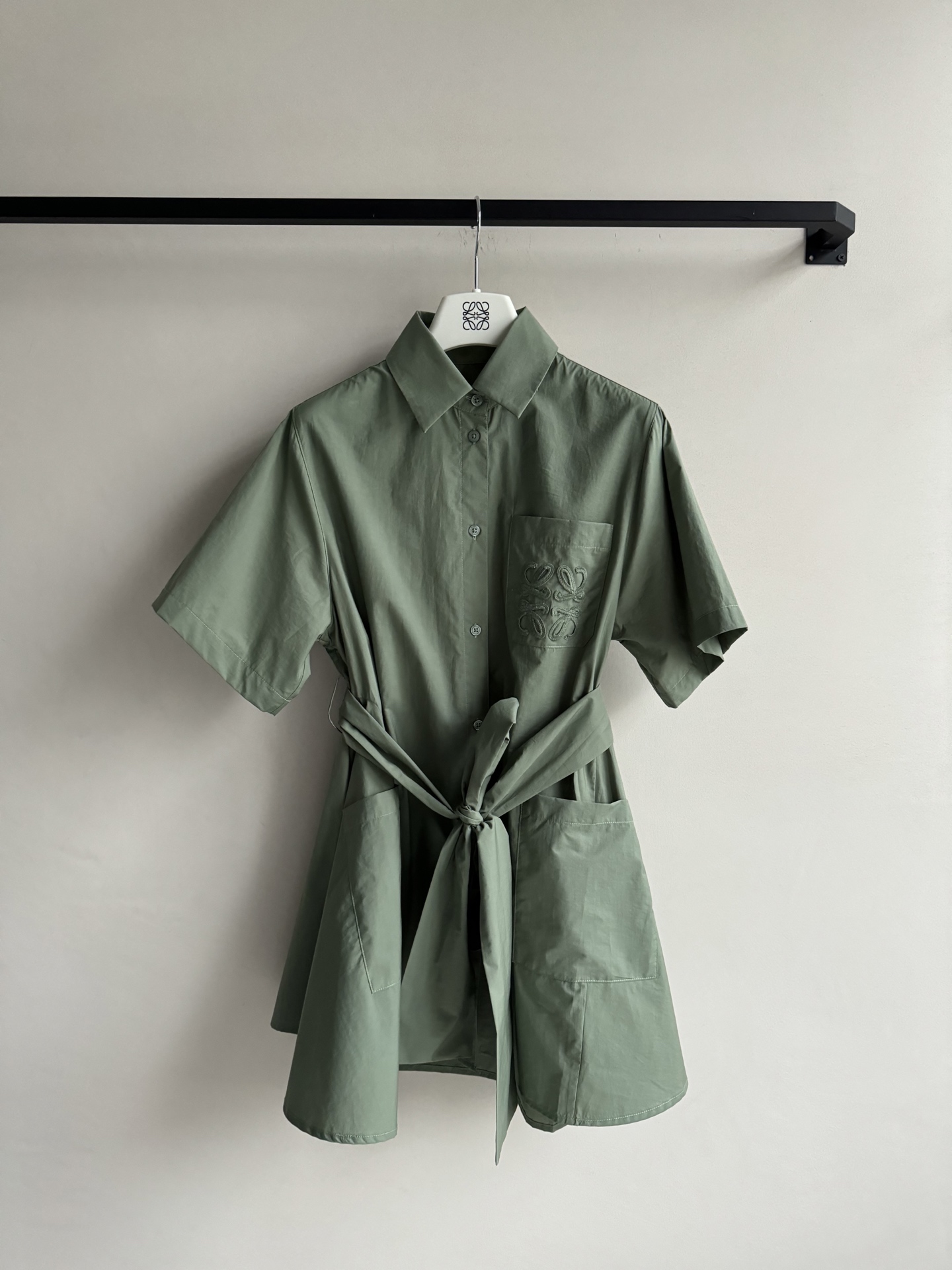 定番 コットン シャツワンピース ロエベ ワンピース コピー グリーン