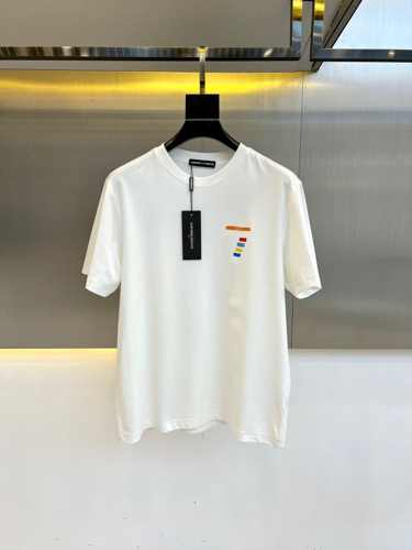 シンプル ロゴ クルーネック アルマーニ Tシャツ 偽物 半袖Tシャツ ホワイト