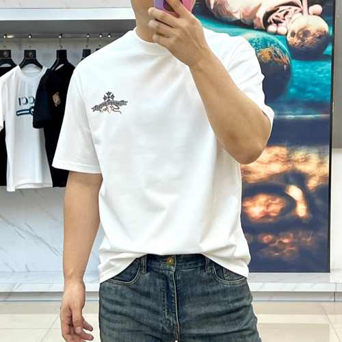 カジュアル プリント クロムハーツ Tシャツ 偽物 コットン ホワイト