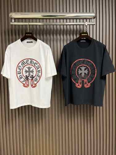 ストリート カジュアル ロゴ 半袖Tシャツ クロムハーツ Tシャツ コピー クルーネック