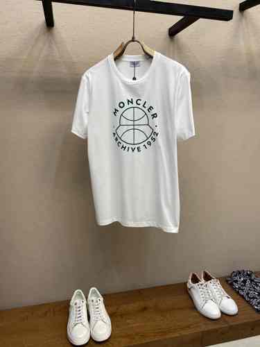 定番 カジュアル ロゴプリント 半袖Tシャツ モンクレール Tシャツ コピー ホワイト