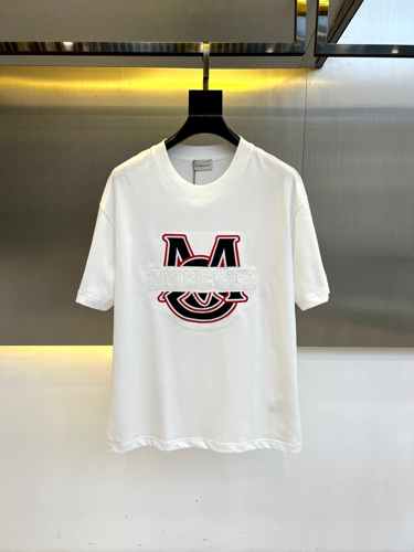 モンクレール Tシャツ コピー 定番 カジュアル 半袖Tシャツ クルーネック ホワイト