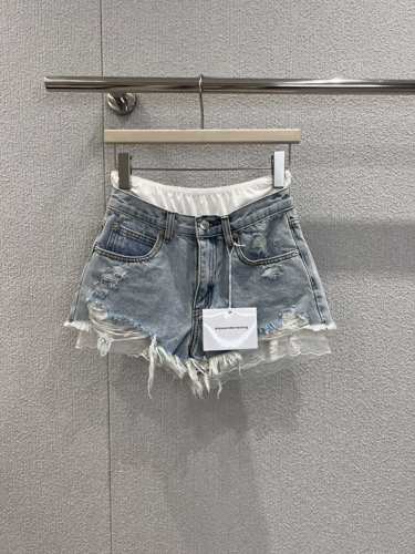 シルクボクサー付きプレイスタイル デニムショーツ アレキサンダーワング パンツ コピー ブルー