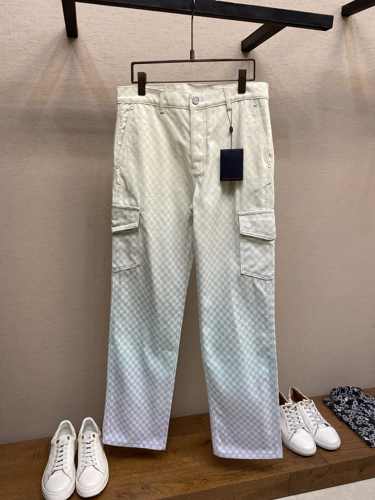 ダミエ グラディエント ジャカードデニムカーゴパンツ ルイ・ヴィトン スーパーコピー