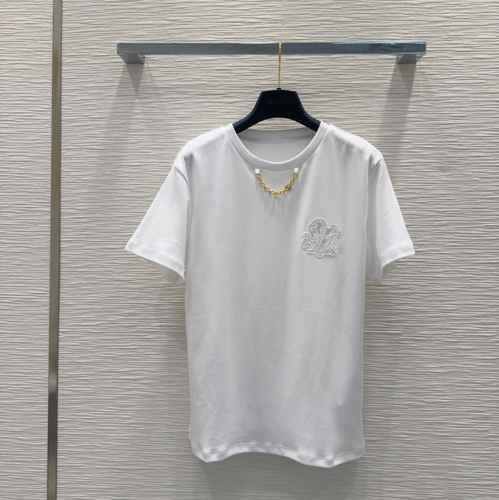 ブロイダリー LV Tシャツ ルイ・ヴィトン 半袖Tシャツ コピー クルーネック ホワイト