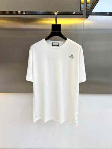 シンプル ロゴ入り 半袖Tシャツ グッチ Tシャツ コピー コットン ホワイト