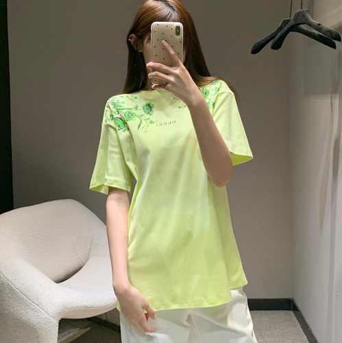プリント ソフトコットンジャージー Tシャツ グッチ スーパーコピー グリーン