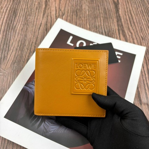 定番 人気 2つ折り財布 ロエベ 財布 コピー コンパクト ウォレット イエロー