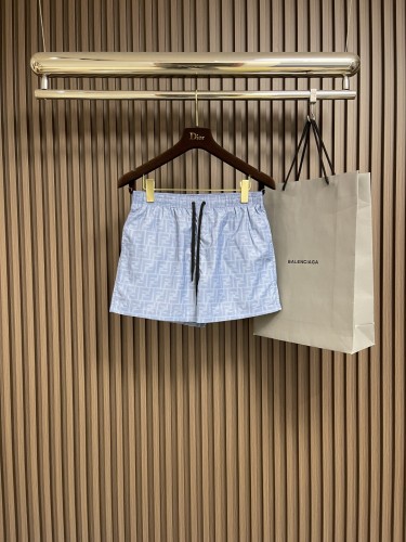夏の定番 メンズ スイムショーツ フェンディ パンツ 偽物 ショートパンツ ブルー