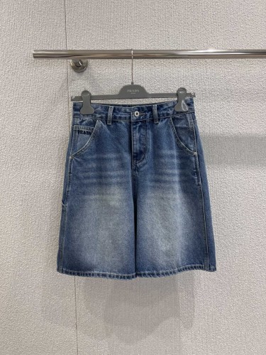 シンプル カジュアル デニムショートパンツ プラダ パンツ 偽物 レディース