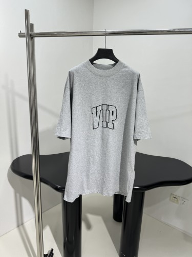 ユニセックス バレンシアガ Tシャツ コピー オーバーサイズ 半袖Tシャツ グレー