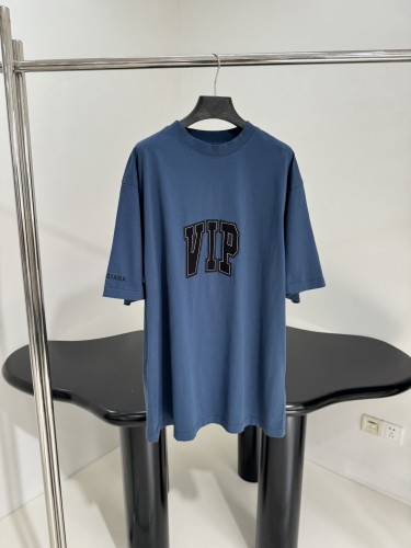 ユニセックス バレンシアガ Tシャツ コピー オーバーサイズ 半袖Tシャツ ブルー