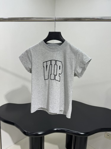 カジュアル フェンミン コンパクト 半袖Tシャツ バレンシアガ Tシャツ コピー グレー