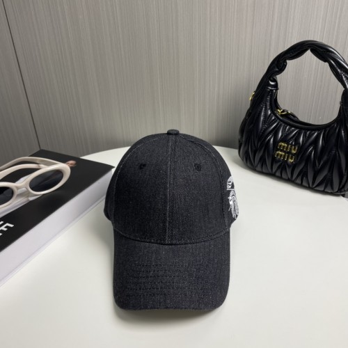 定番 デニム ベースボールキャップ バーバリー キャップ 偽物 ブラック
