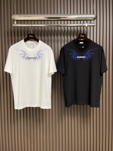 シンプル ロゴプリント クルーネック 半袖Tシャツ バーバリー Tシャツ コピー 