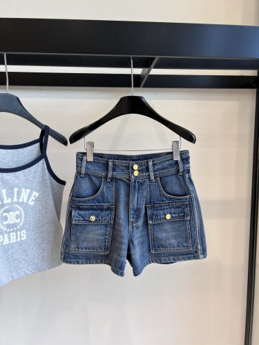 【DIOR】デニムショートパンツ ブルー デニム Dior(ディオール) ショートパンツ(レディース) - 海外