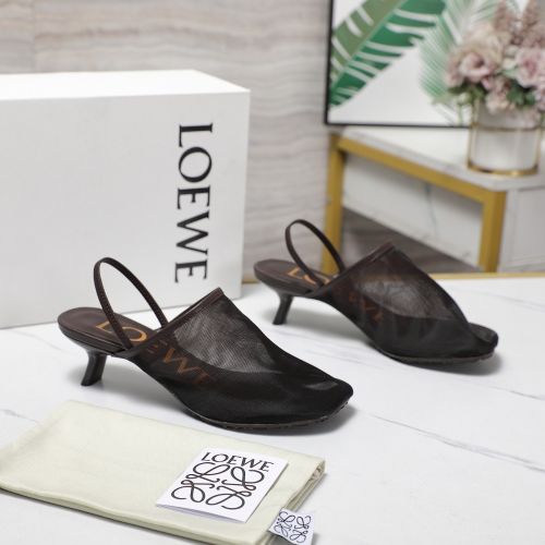 人気 スリングバッグ ヒールサンダル ロエベ サンダル コピー メッシュ