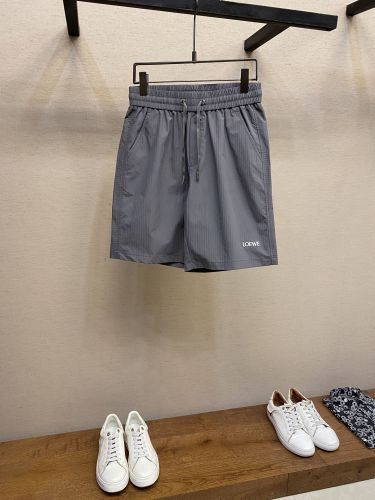 シンプル 洗練された ロゴ ショートパンツ ロエベ パンツ 偽物 グレー