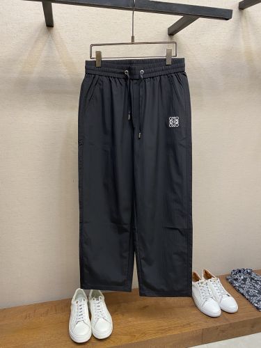 定番 合わせやすい アナグラム 刺繍入り ロエベ パンツ 偽物 ワイドパンツ ブラック