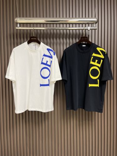 目を引く カジュアル ロゴTシャツ ロエベ Tシャツ 偽物 クルーネック コットン