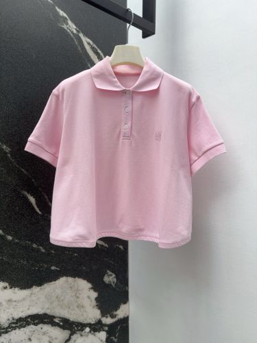 カジュアル トラペーズ ポロ ロエベ Tシャツ コピー レディース ピンク
