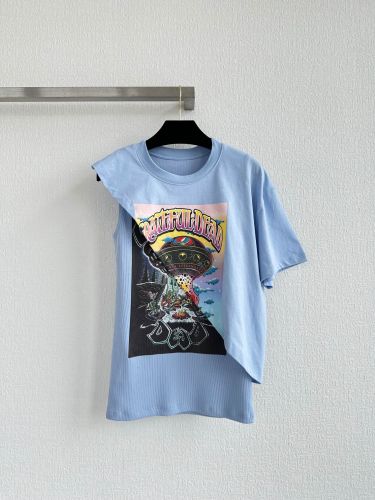 お洒落 ドレープ トップス ロエベ Tシャツ コピー コットン レディース
