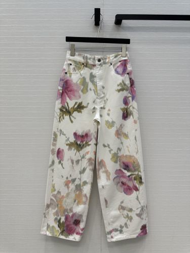 お洒落 プリント デニムパンツ ロエベ ジーンズ コピー レディース