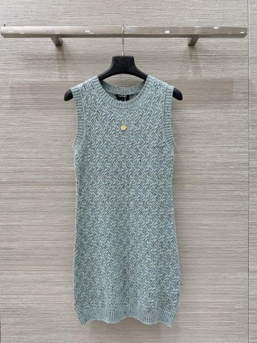シンプル シャネル ワンピース コピー 春夏 ノースリーブ ニットワンピース