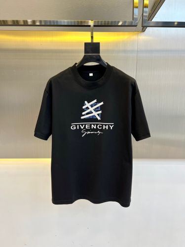 ジバンシィ Tシャツ 偽物 ロゴ入り お洒落 半袖Tシャツ コットン ブルー