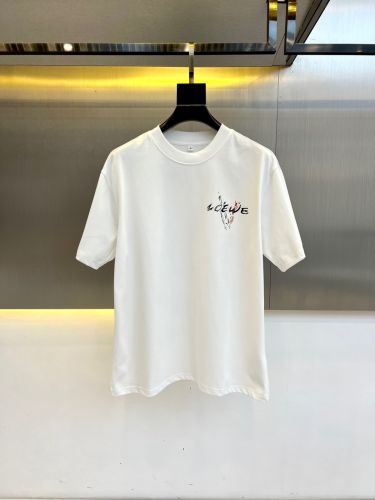 バックプリント クルーネック 半袖Tシャツ ロエベ Tシャツ 偽物 ホワイト