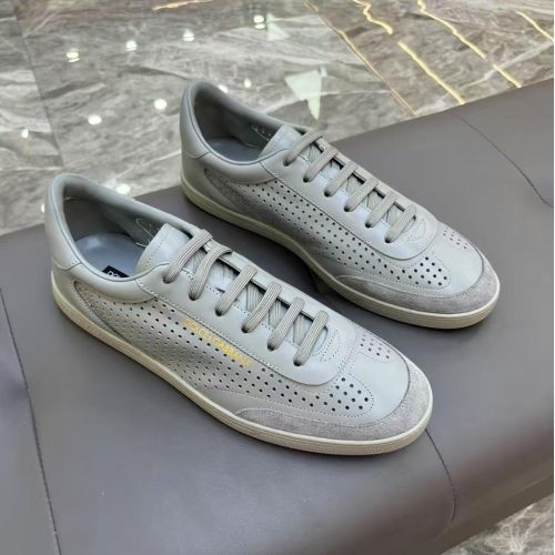 爽やかな通気性 D&G サントロペ レザー スニーカー ドルチェ&ガッバーナ コピー グレー