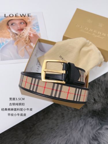 バーバリー ベルト コピー 定番 お洒落 チェック＆レザーベルト 