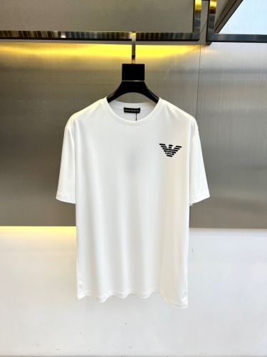 カジュアル リラックス アルマーニ Tシャツ 偽物 クルーネック 半袖Tシャツ ホワイト