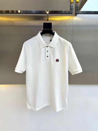 洗練された シンプル ロゴ 半袖 ポロシャツ モンクレール Tシャツ 偽物 ホワイト