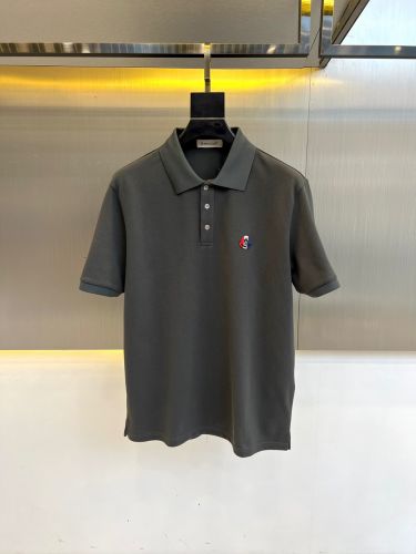 上品 カジュアル ロゴ コットン 半袖 ポロシャツ モンクレール Tシャツ 偽物 グレー