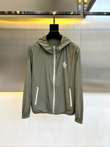 モンクレール ジャケット 偽物 春夏 薄手 UVカット ジップアップパーカー グリーン