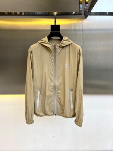 薄手 UVカット モンクレール ジャケット 偽物 春夏 ジップアップパーカー ベージュ