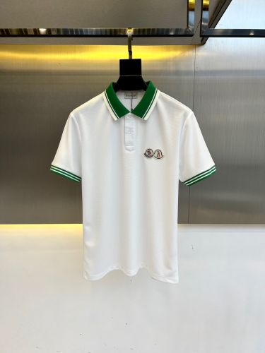 カジュアル 配色 ロゴパッチ ポロシャツ モンクレール Tシャツ 偽物 ホワイト