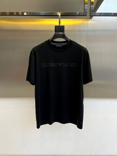 アルマーニ Tシャツ コピー カジュアル 洗練された クルーネック 半袖Tシャツ ブラック