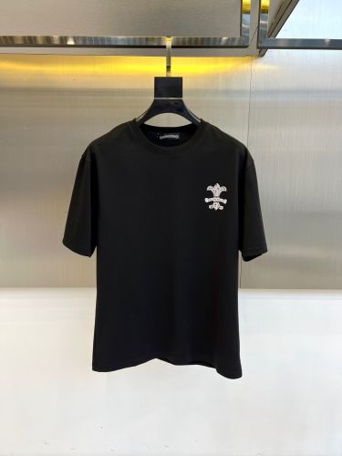 クロムハーツ Tシャツ 偽物 お洒落 プリント 半袖ニット クルーネック