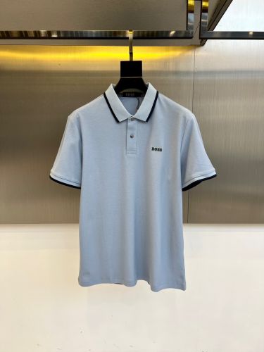 爽やか ヒューゴ・ボス Tシャツ コピー カジュアル ロゴ 半袖 ポロシャツ ライトブルー