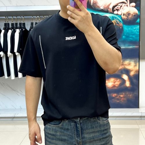 カジュアル 合わせやすい ロエベ Tシャツ 偽物 半袖トップス ブラック