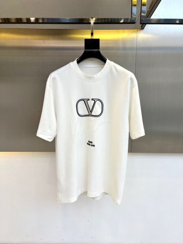 カジュアル クルーネック 半袖Tシャツ ヴァレンティノ Tシャツ 偽物 コットン ホワイト