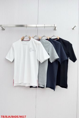 カジュアル プリント クルーネック トムブラウン Tシャツ 偽物 半袖Tシャツ