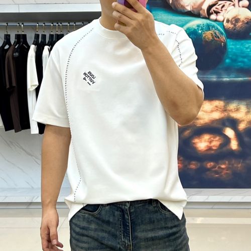 カジュアル クルーネック 半袖Tシャツ ルイ・ヴィトン Tシャツ 偽物 コットン ホワイト