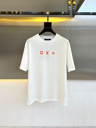 カジュアル ロゴ クルーネック ルイ・ヴィトン Tシャツ 偽物 半袖Tシャツ ホワイト